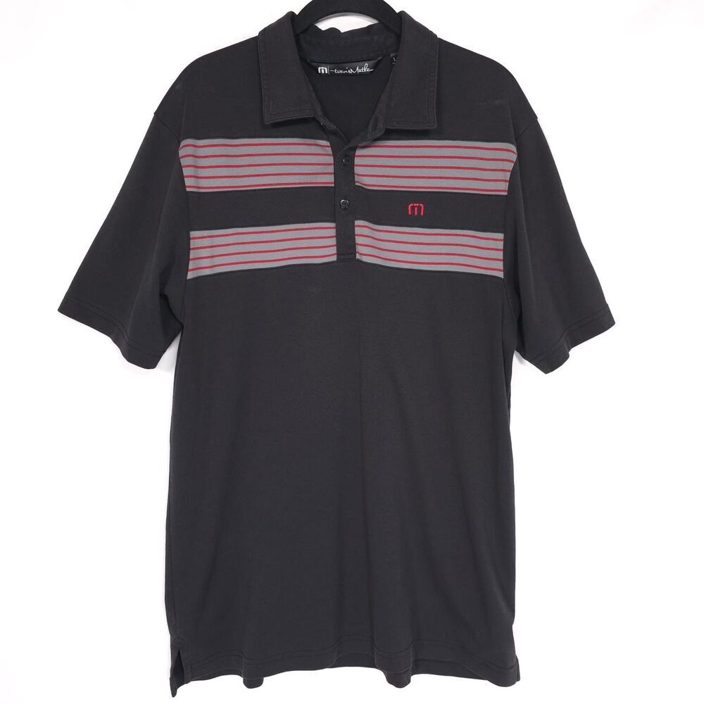 Travis Matthew Polo Jungle Expedition LARGE Heather Forged PIMA COTTON PERU MADE